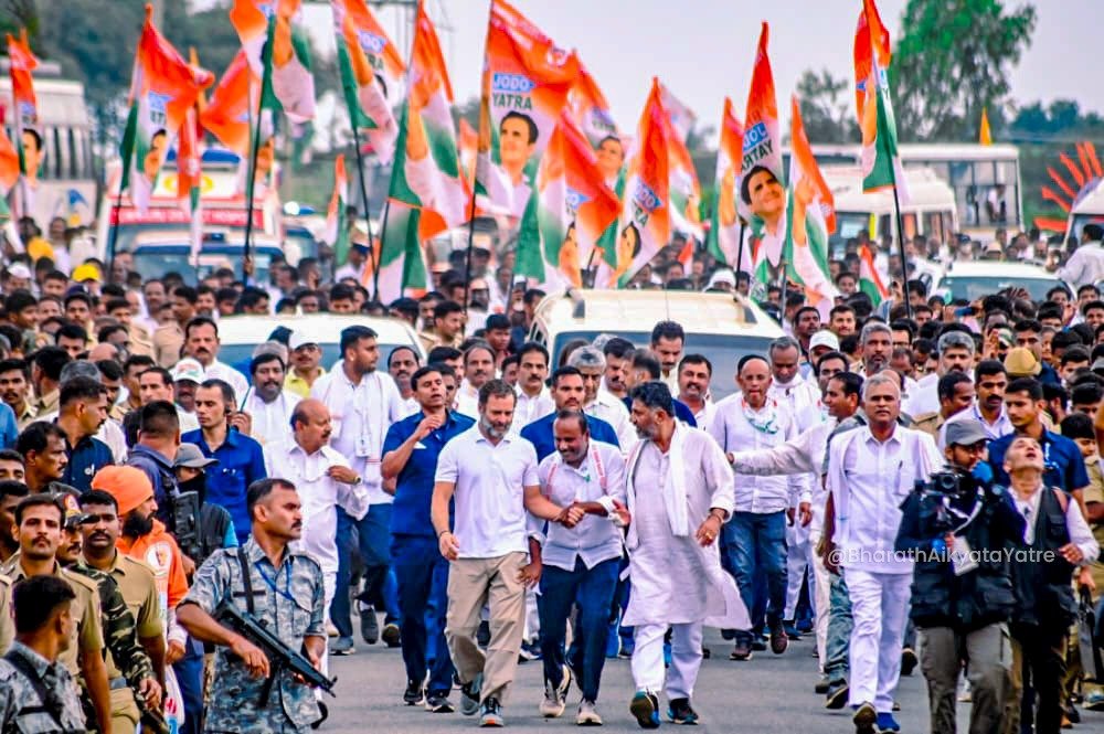 bharath jodo yathra rahul gandhi dks