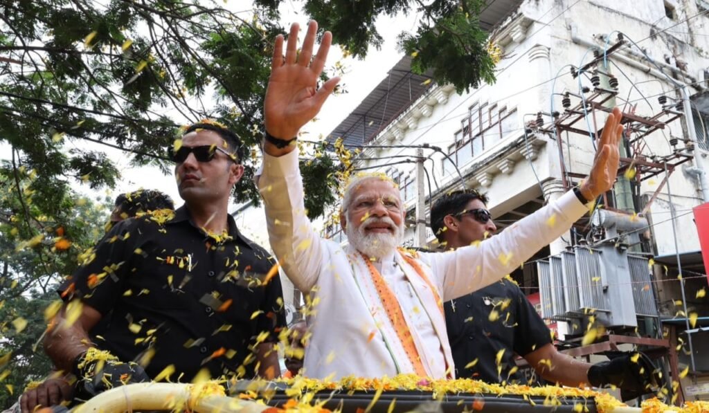 Karnatak election-Bangalor- Narendr Modi roadshow