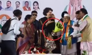 MP-flowers are missing in Priyanka's bouquet