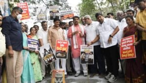 BJP Protest - Bengaluru- Pathole issue