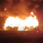 ಬೆಂಗಳೂರು ಬಳಿ ಭೀಕರ ಅಪಘಾತ; ಧಗಧಗಿಸಿ  ಹೊತ್ತಿ ಉರಿದ ಬಸ್