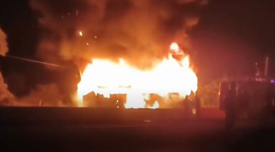 BUs Fire - Tumakur road