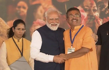West Bengal- Suvendu Adhikari with Modi