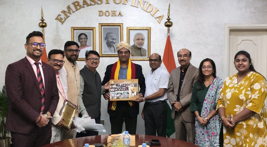 Karnataka-Sangha-Qatar-farewell-to-Indian-envoy-Sandeep-Kumar